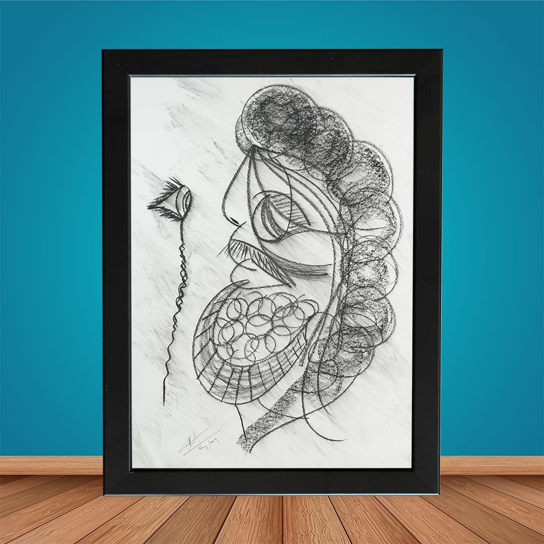 Abstract line drawing of a figure